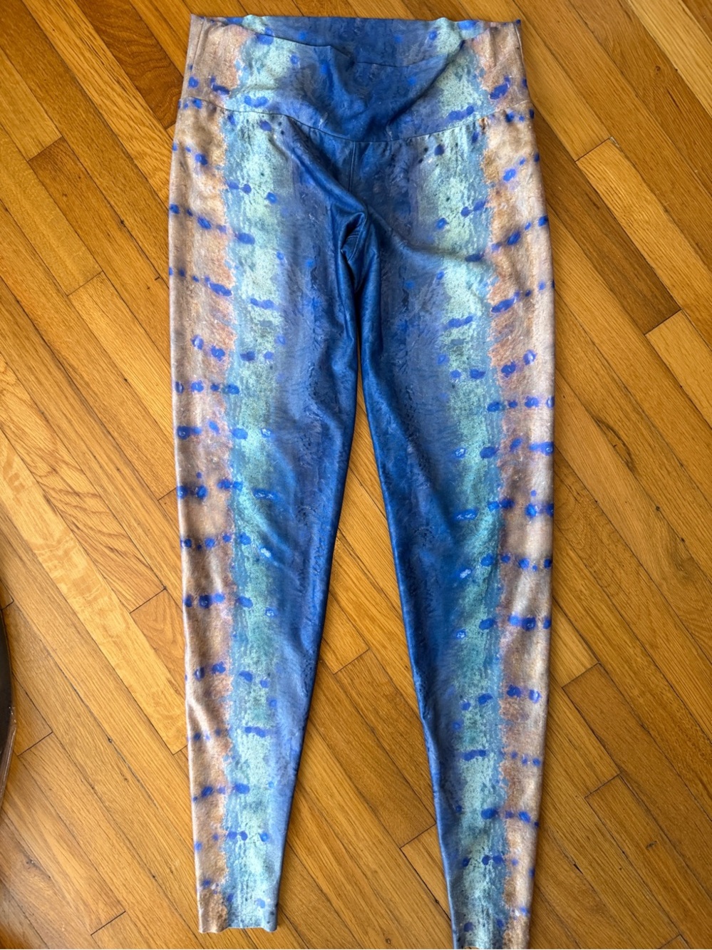 Women’s Blue Tie-Dye Swim Leggings